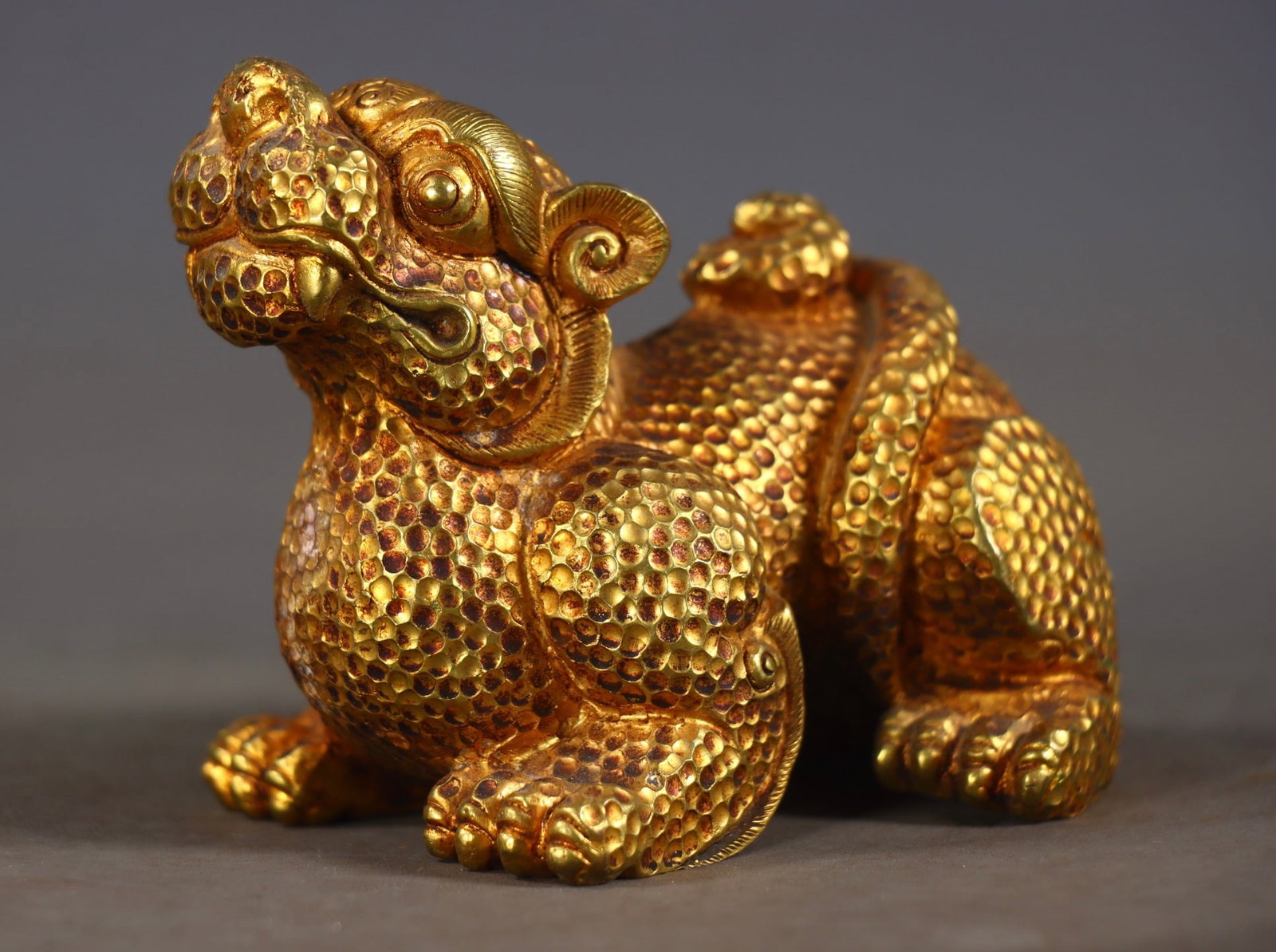 A fine copper gilt beast - 4
