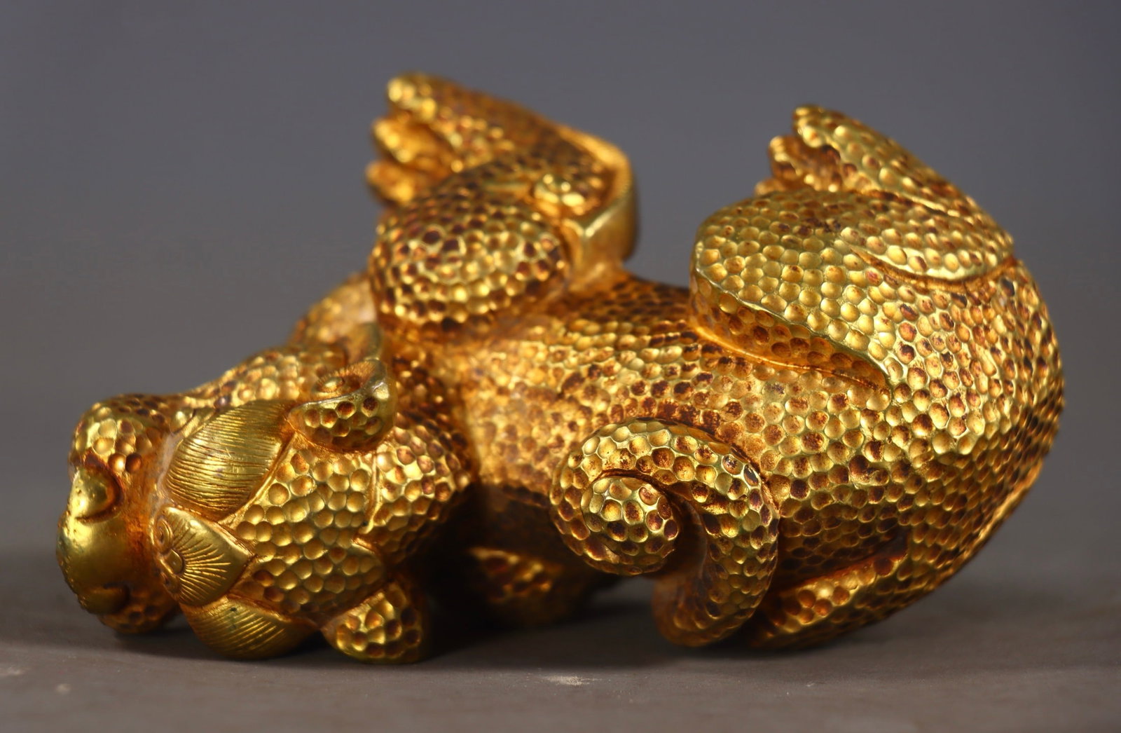 A fine copper gilt beast - 6