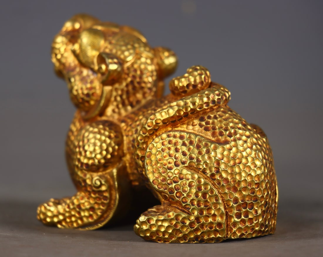 A fine copper gilt beast - 7