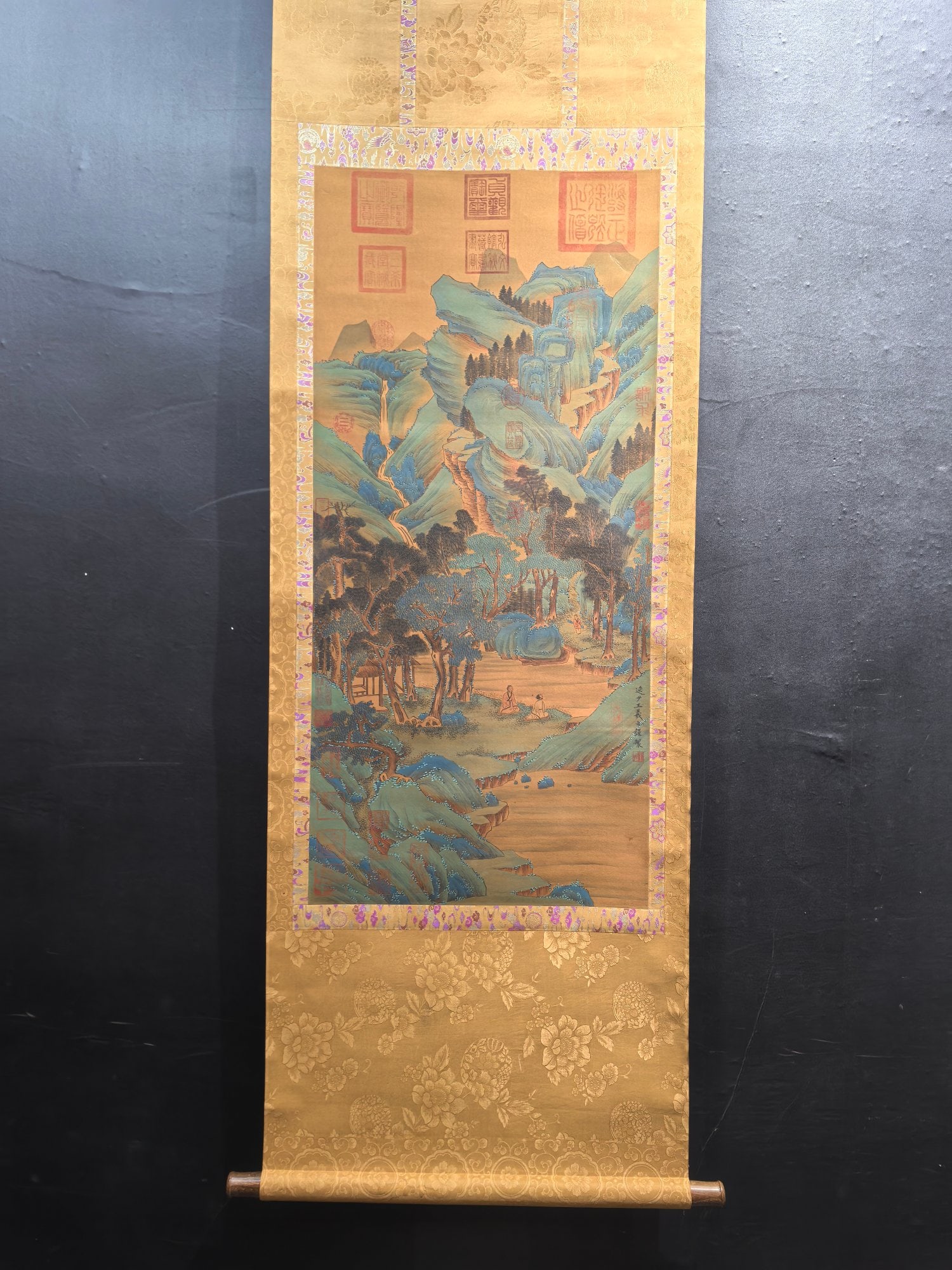 A piece of exquisite Huang Binhong paper four-screen flower single screen (1 of 9)