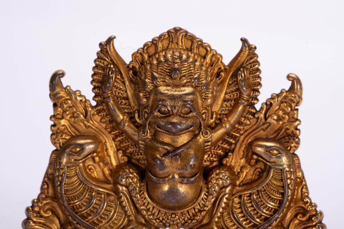 A fine copper-gilt plaque - 2