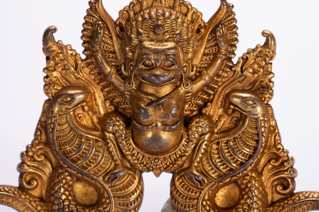 A fine copper-gilt plaque - 3