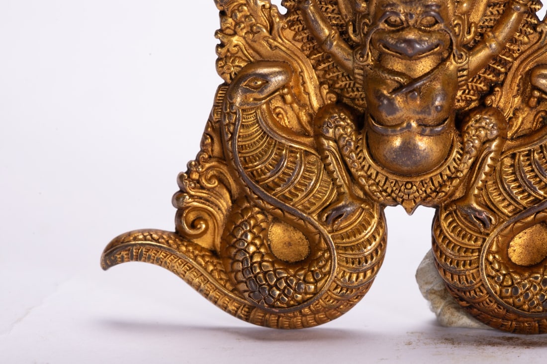 A fine copper-gilt plaque - 4