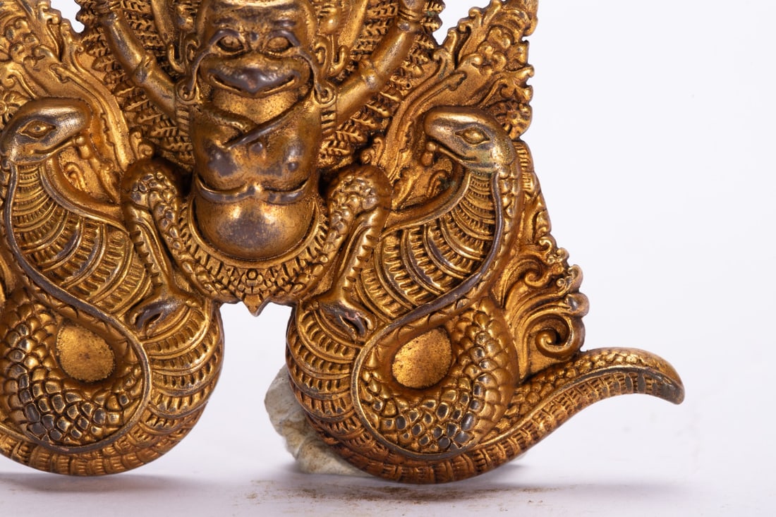 A fine copper-gilt plaque - 5