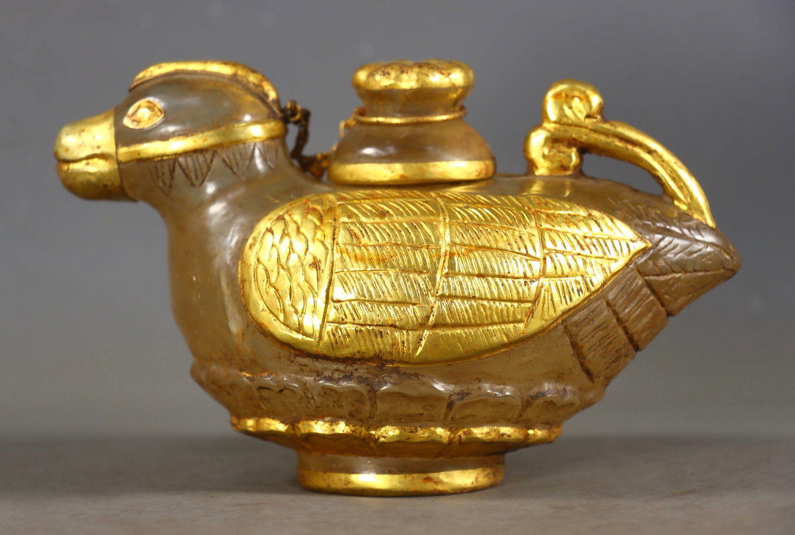 A beautiful old crystal-clad duck pot (1 of 9)