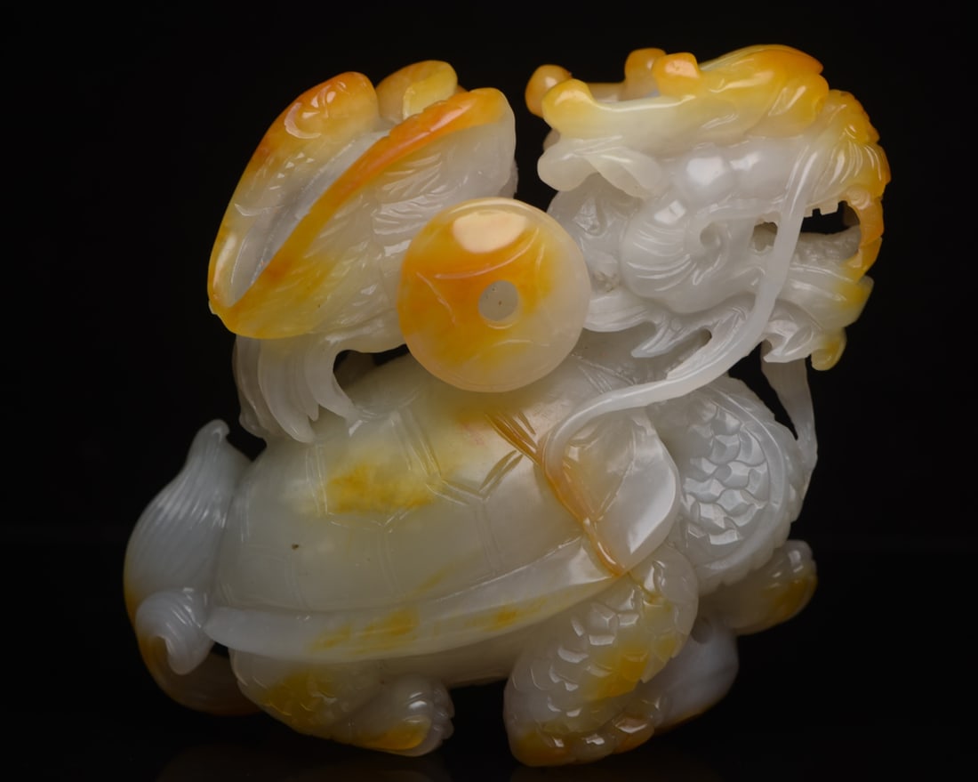 A beautiful Hetian jade dragon turtle - 2