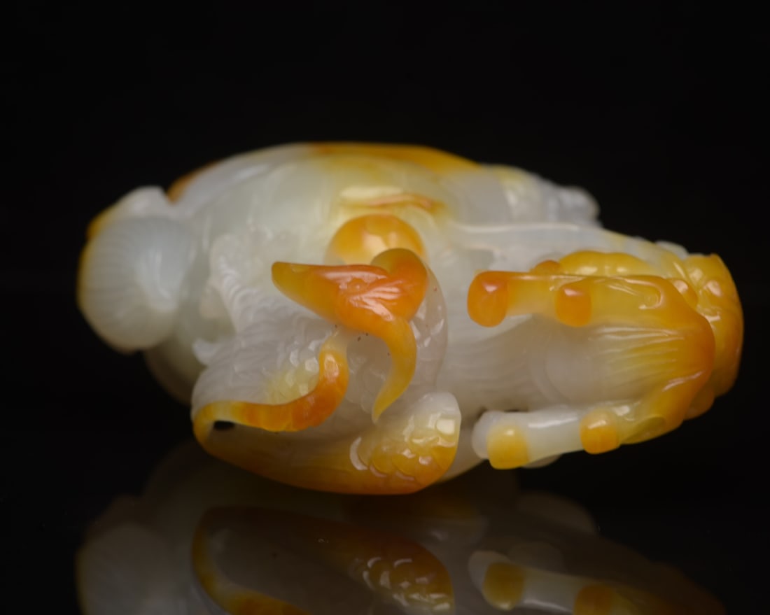 A beautiful Hetian jade dragon turtle - 6