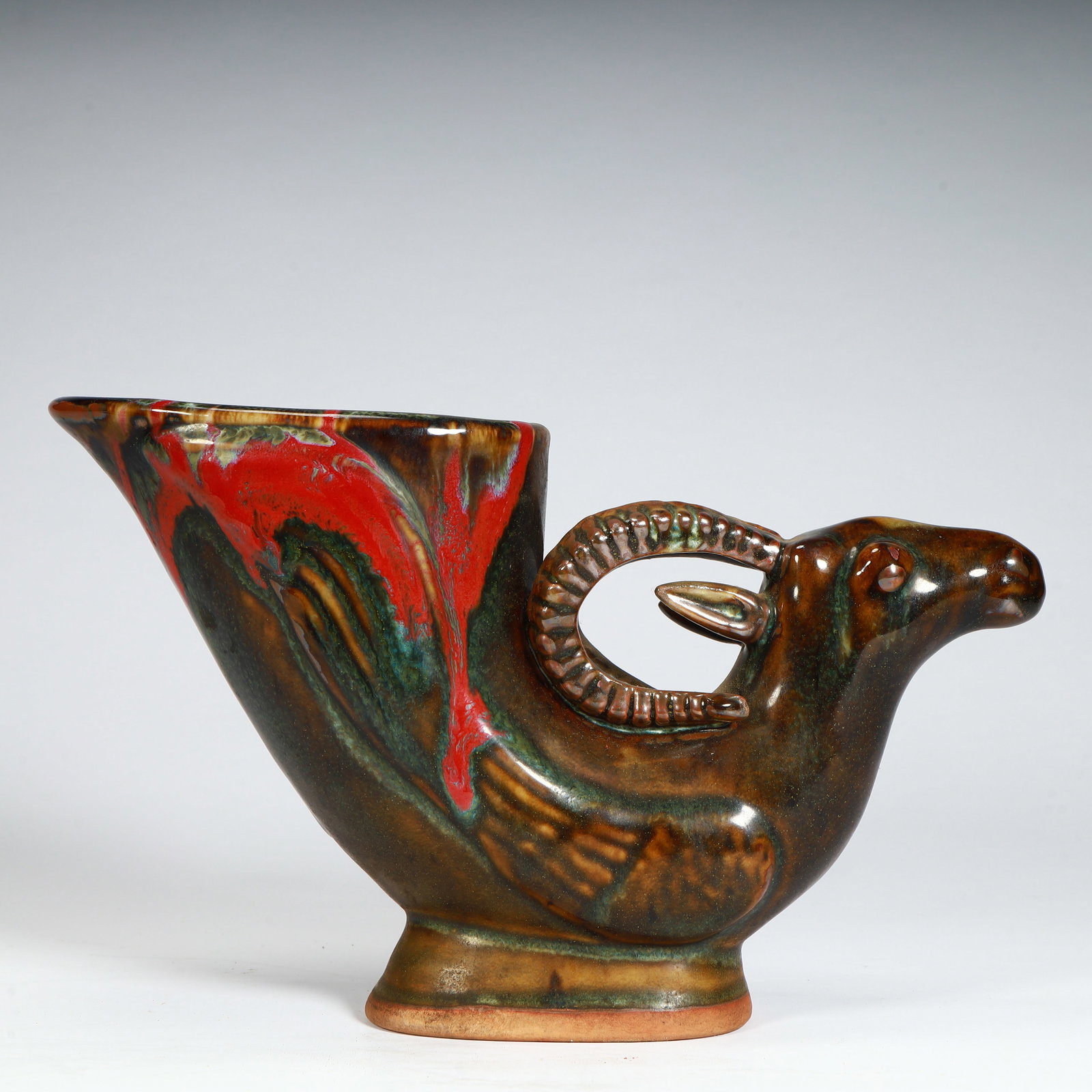 A kiln of the Qing Dynasty turned into a glazed beast head: The kiln of the Qing Dynasty changed the glazed beast head Size:H:15cmxL:26cmxW:8.5cm W: 1kg (The Dimensions Of All Batches Are Manually Measured.If You Need More Detailed Information, Please Contact