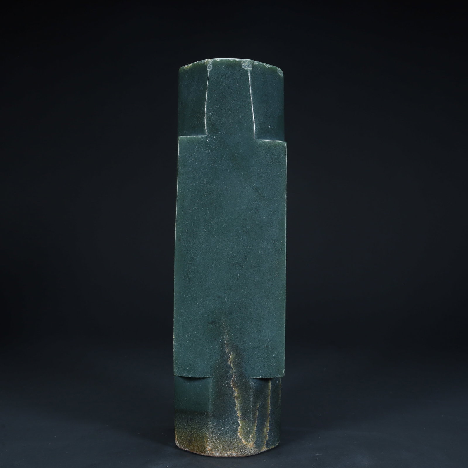 A piece of Hetian jasper antique jade from the Qing Dynasty: The Hetian jasper of the Qing Dynasty is an antique jade cong Size:H:24.6cmxL:7cmxW:6.5cm W: 1.832kg (The Dimensions Of All Batches Are Manually Measured.If You Need More Detailed Information, Please 