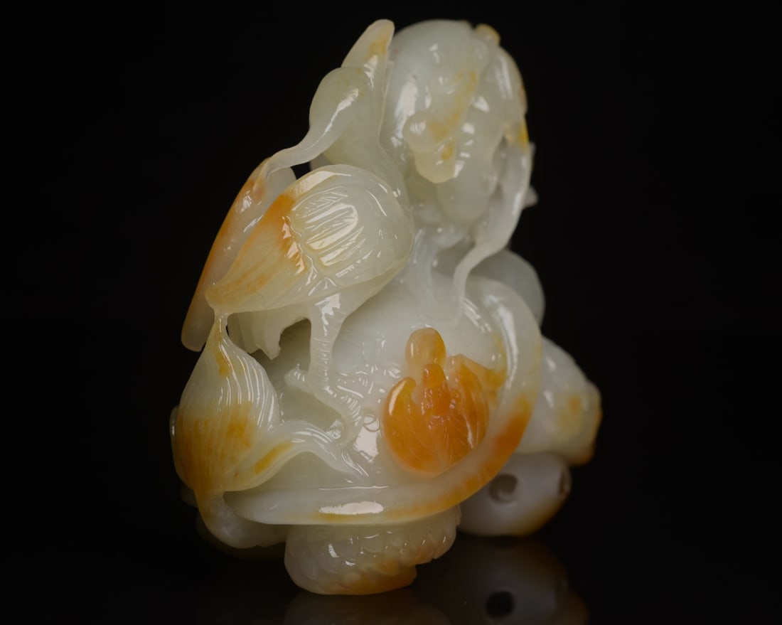 A beautiful Hetian jade dragon turtle - 4