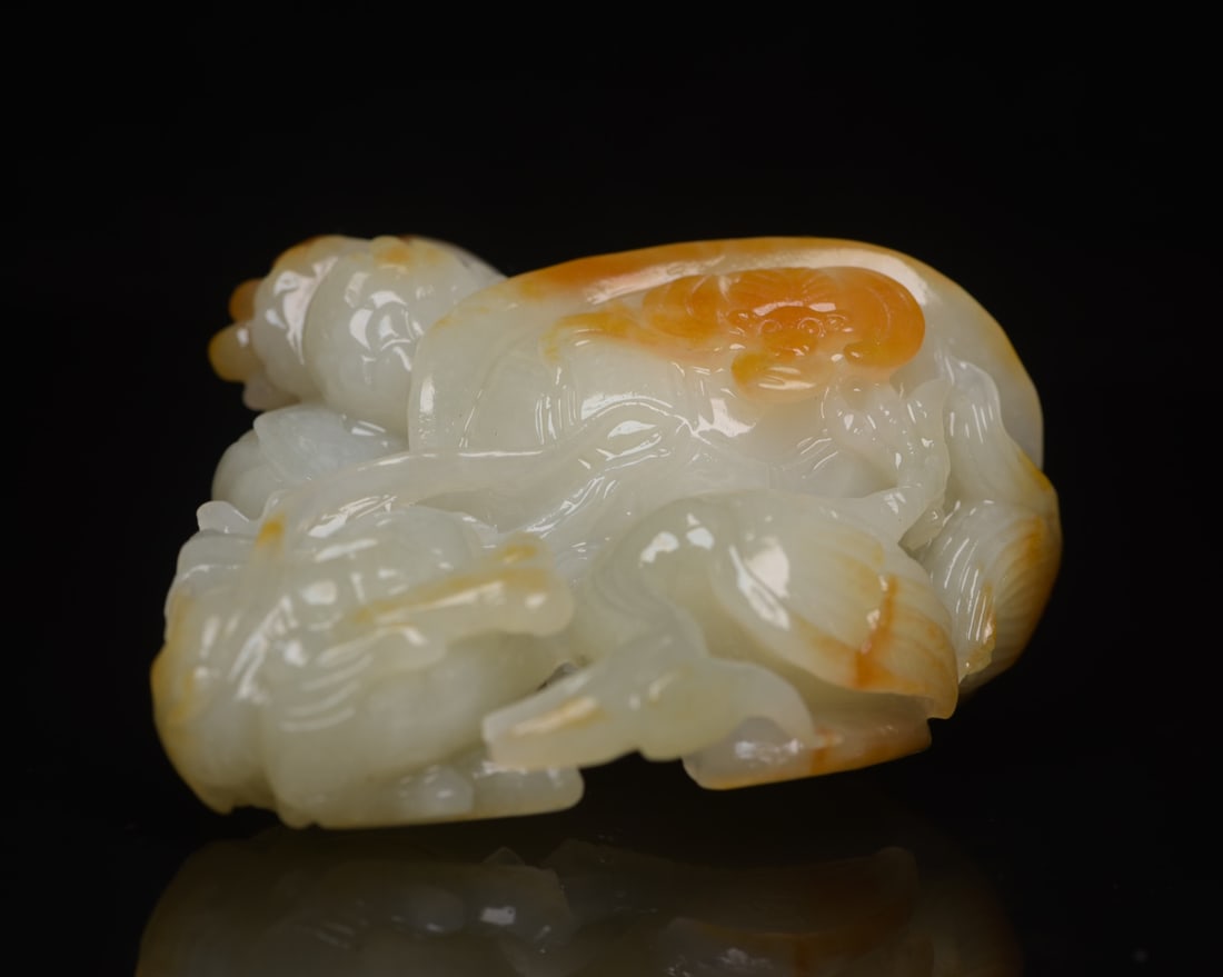 A beautiful Hetian jade dragon turtle - 5