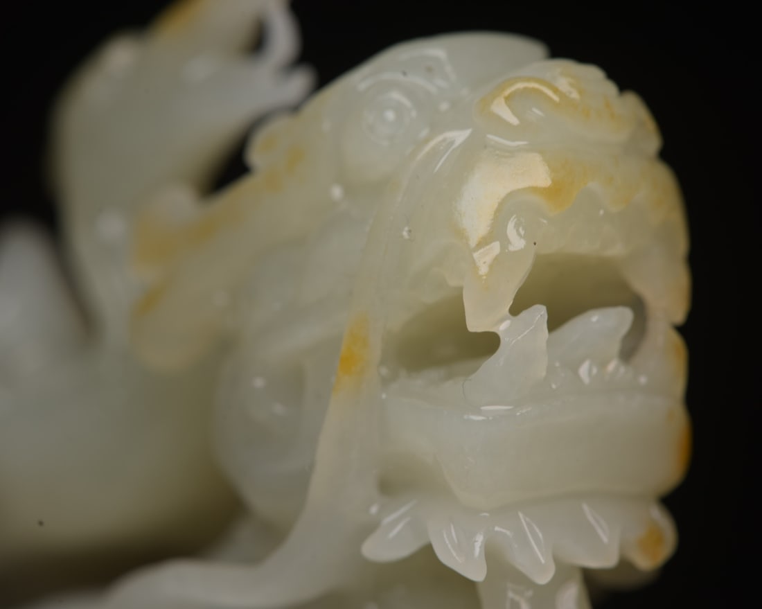 A beautiful Hetian jade dragon turtle - 9