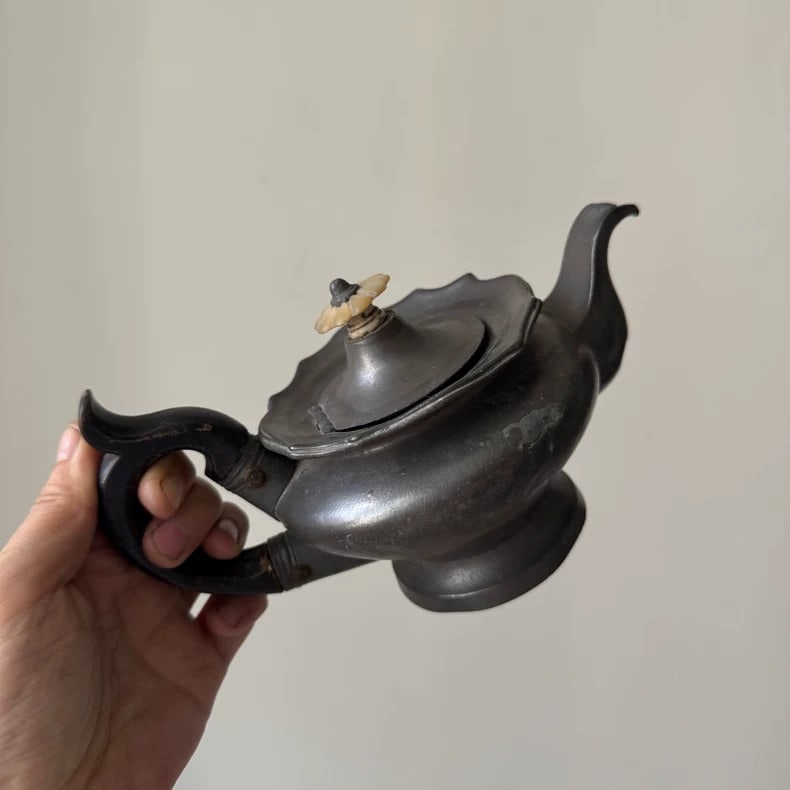 A beautiful old tin pot coffee pot (1 of 7)