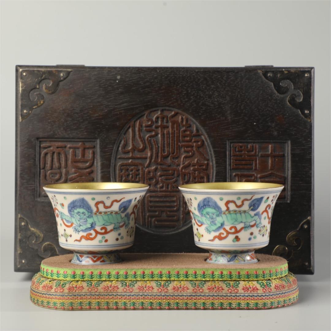 A Doucai cup made in the Chenghua year of the Ming Dynasty (1 of 9)