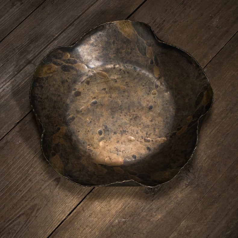 A beautiful copper fruit plate and a copper tea plate (1 of 8)