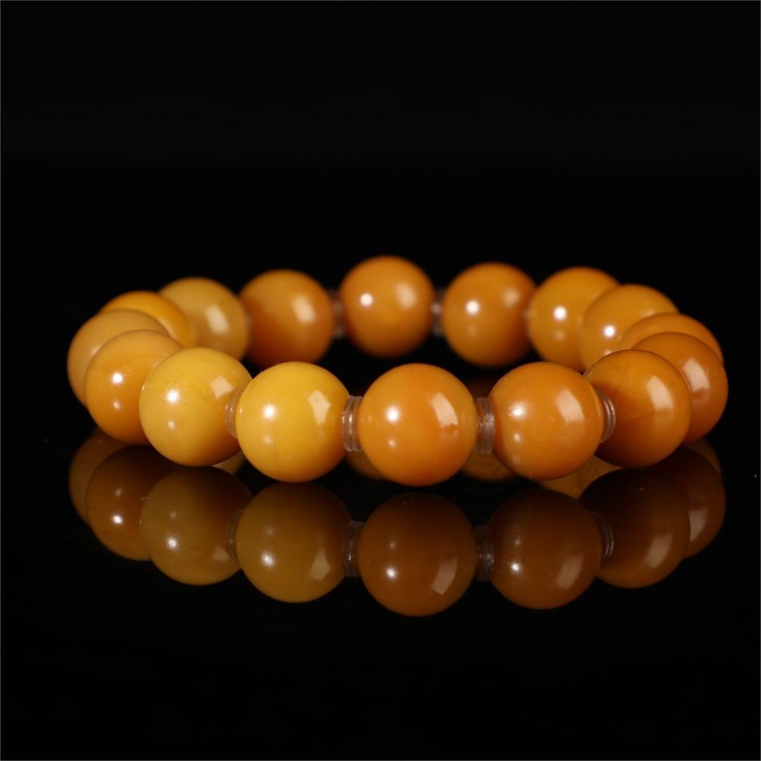 A beautiful Shoushan Shitian Huangshi bead bracelet (1 of 6)