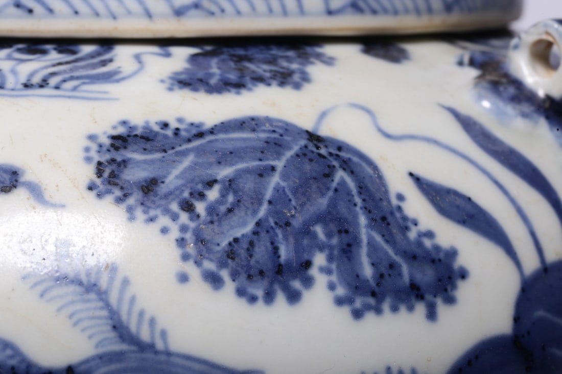 A Ming Dynasty mackerel algae pattern lid jar - 6