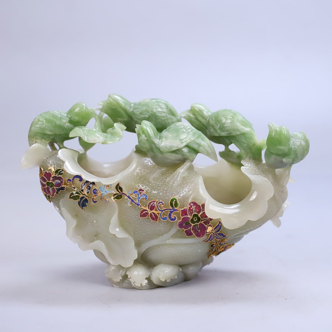 A piece of Hetian jade carving in the Qing Dynasty is washed by the five sons of the study room (1 of 11)