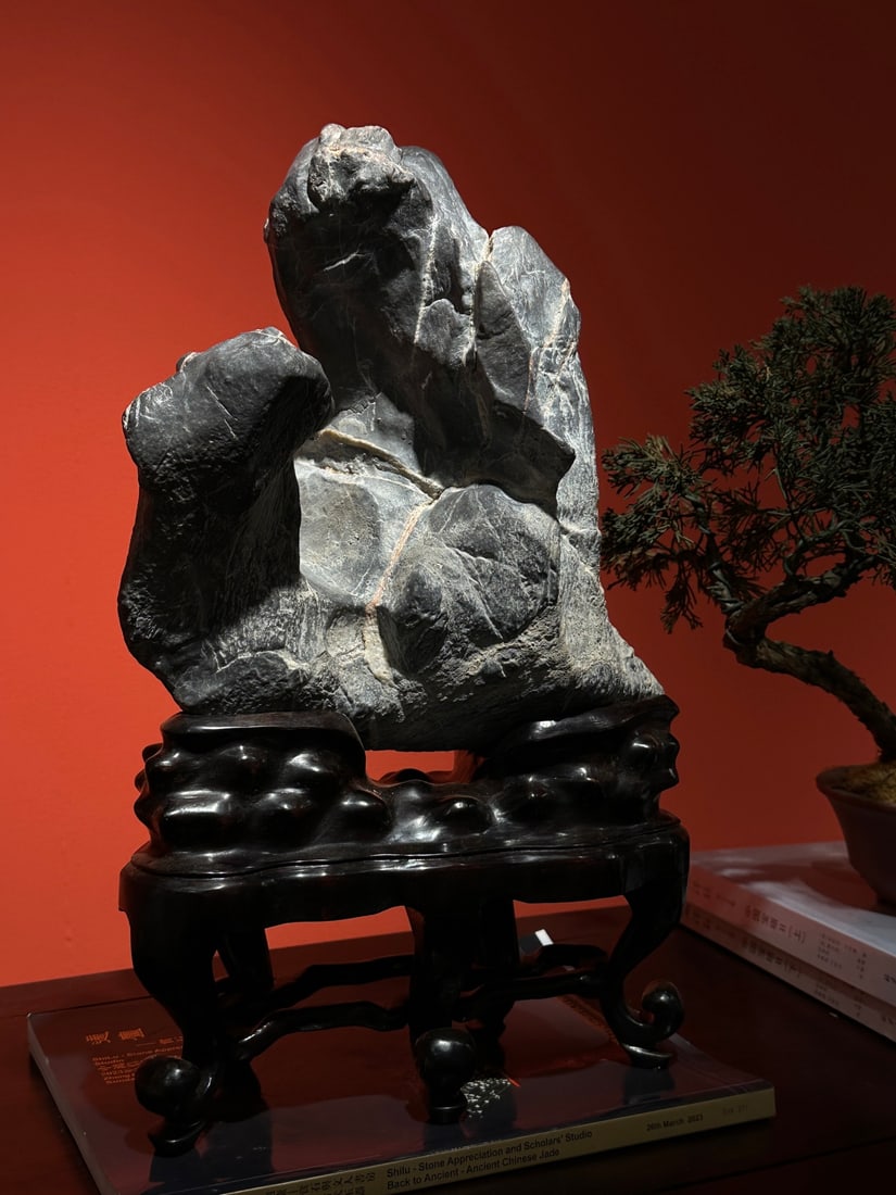 A beautiful Lingbi stone study - 6