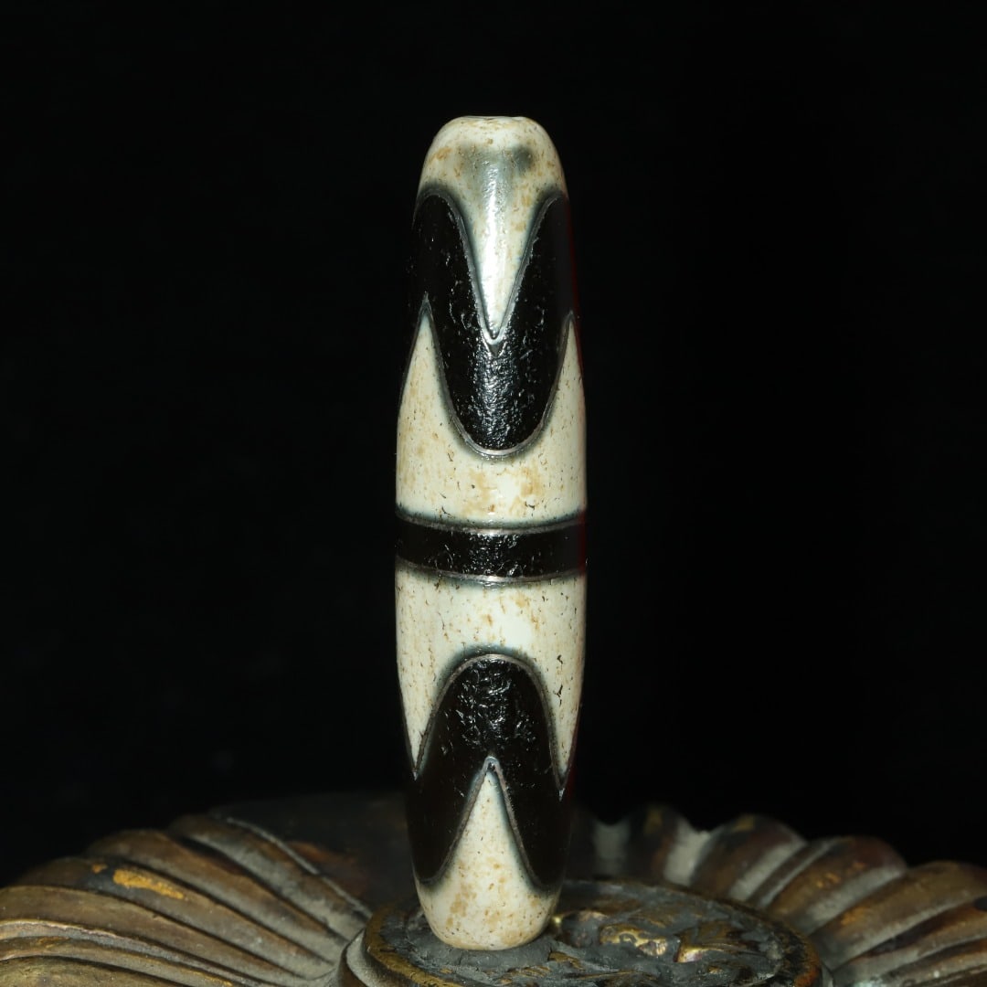 A piece of exquisite tiger tooth dzi (1 of 9)
