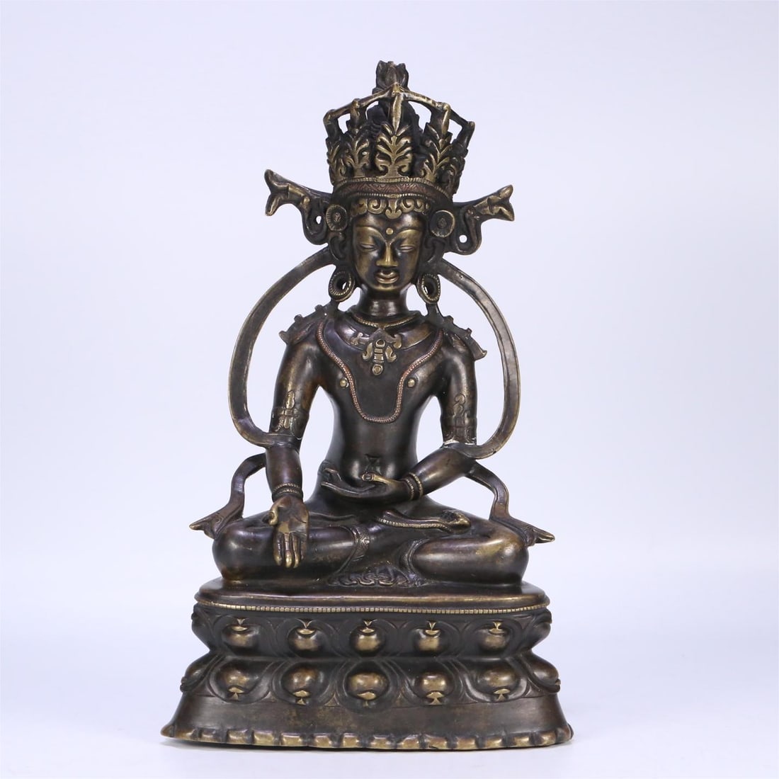 A fine alloy copper longevity Buddha statue (1 of 9)