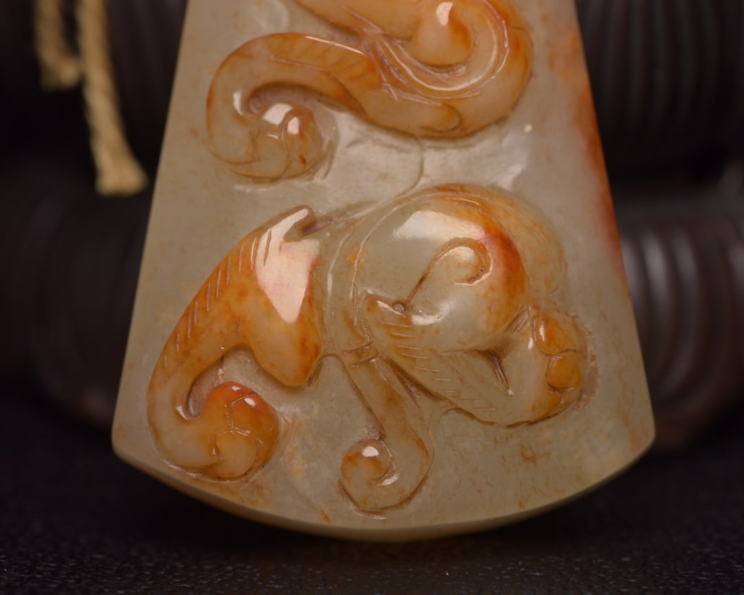 A fine Hetian jade plaque - 5