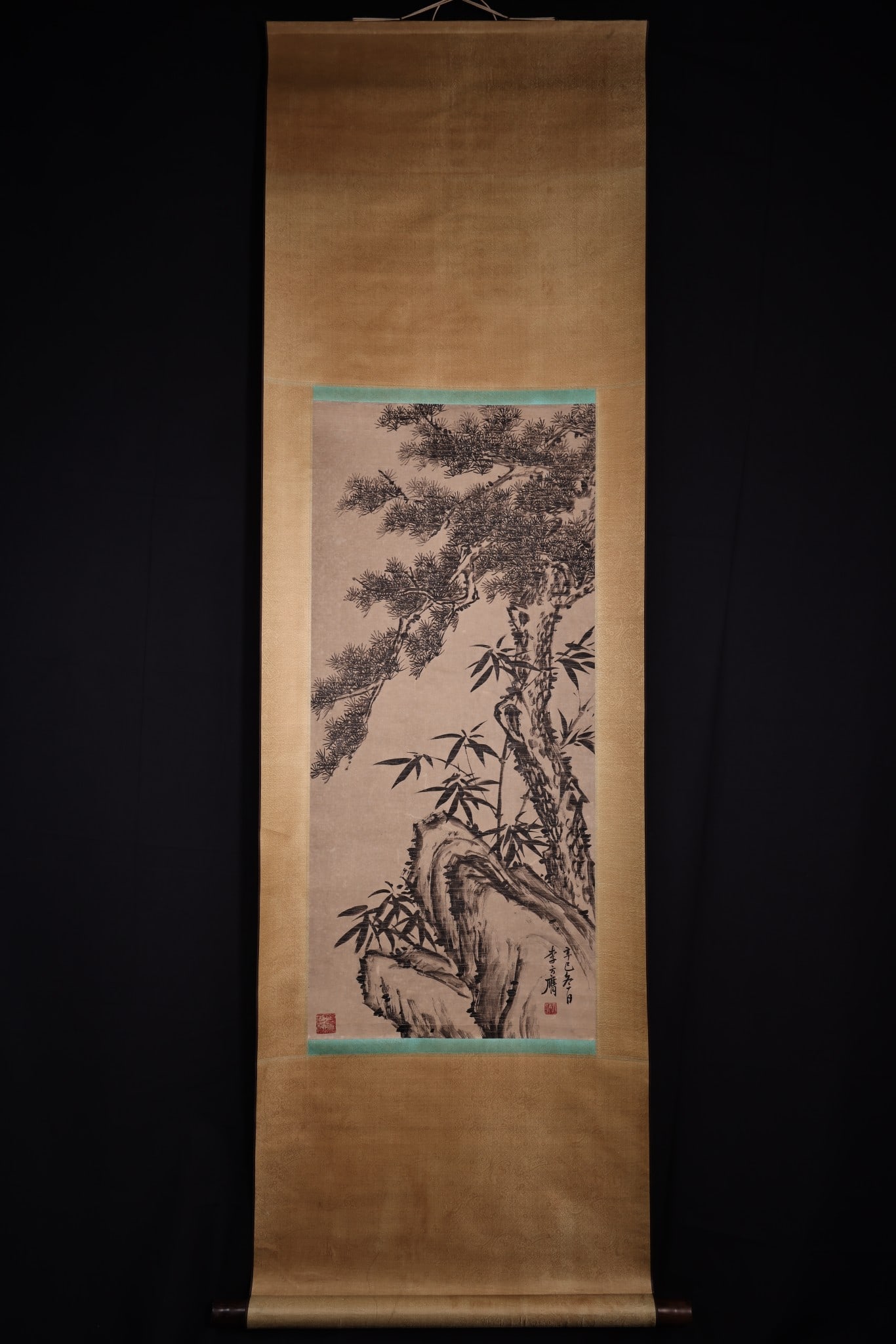 A beautifully hand-painted old calligraphy painting (1 of 8)