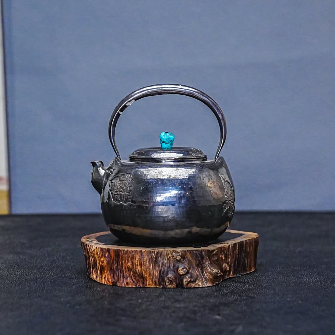 A beautifully crafted vintage teapot with integrated mouth and ear (1 of 5)
