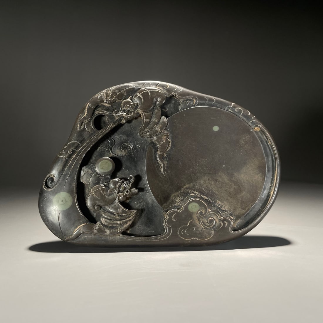 A delicate double blessing arrival inkstone - 2
