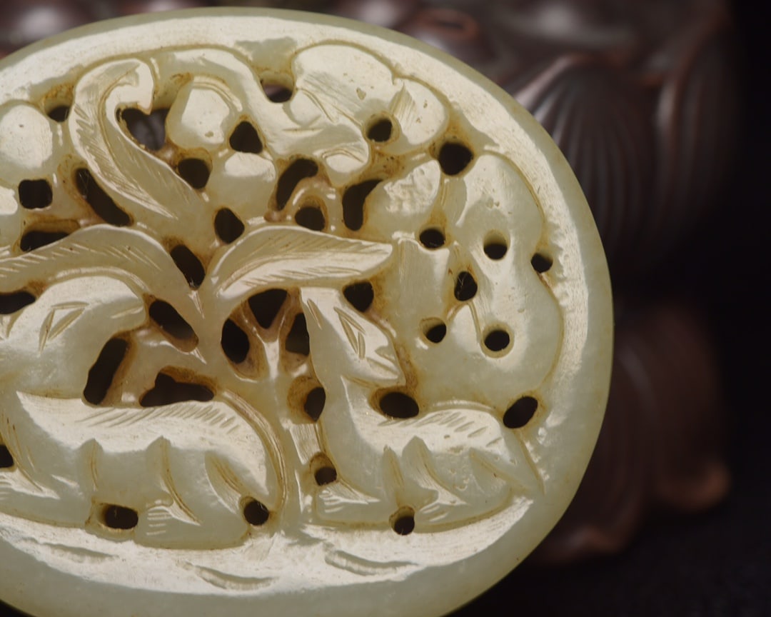 A fine Hetian jade plaque - 5