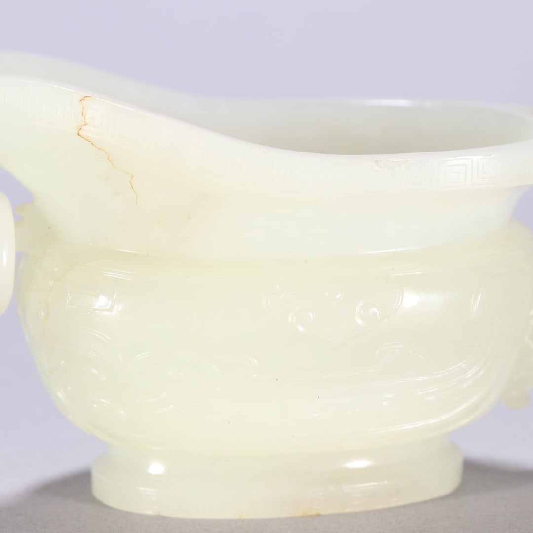 A beautiful Hetian jade dragon-patterned ewer - 5