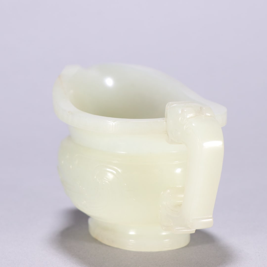A beautiful Hetian jade dragon-patterned ewer - 6