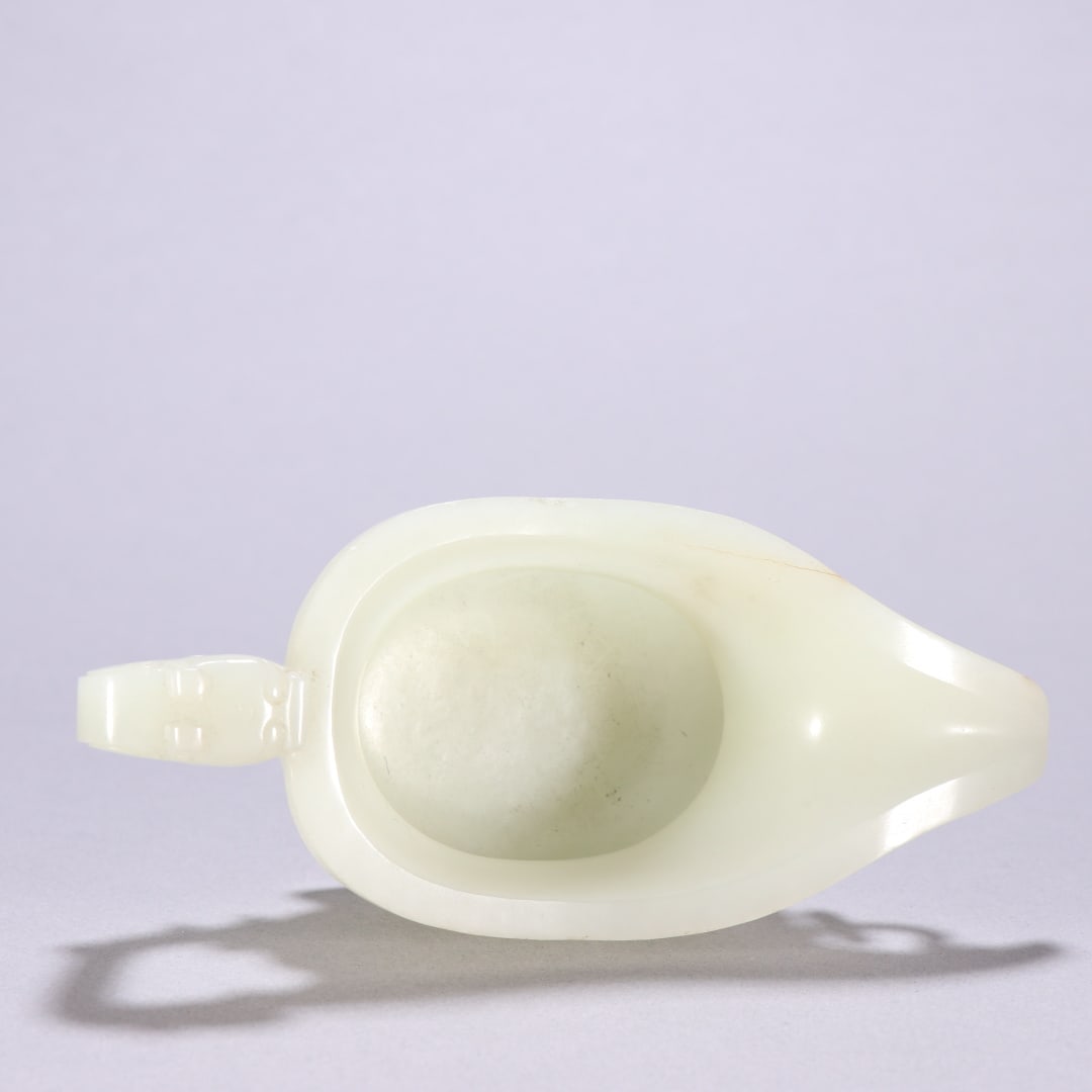 A beautiful Hetian jade dragon-patterned ewer - 8