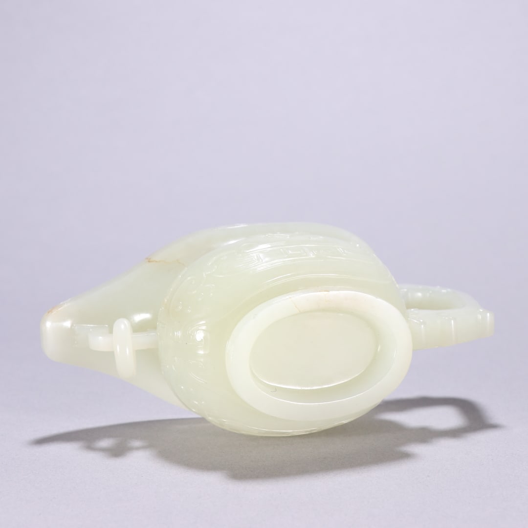 A beautiful Hetian jade dragon-patterned ewer - 9