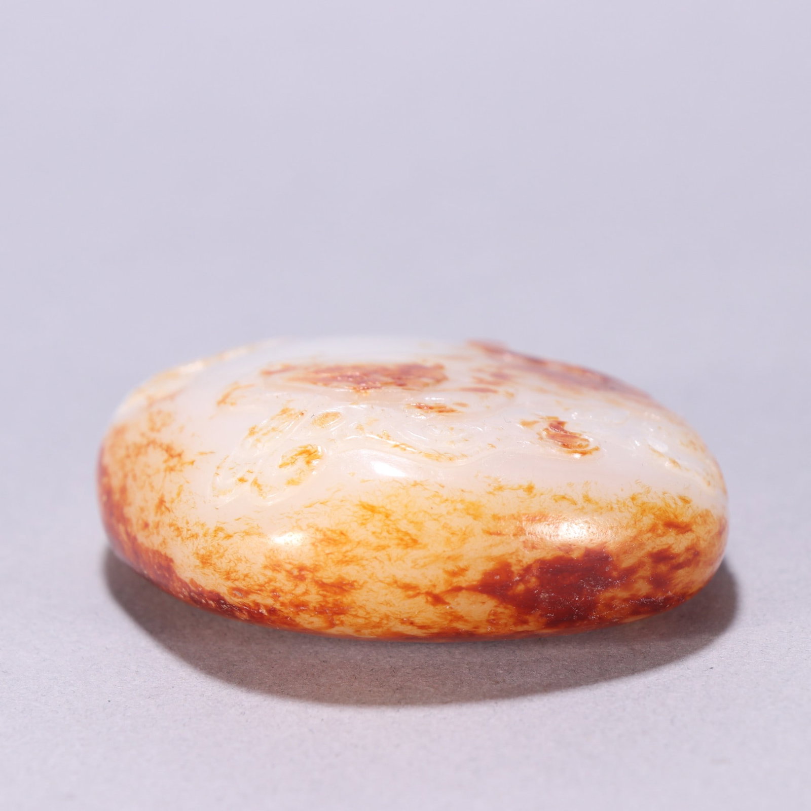 A delicate Hetian jade seed jade tiger-patterned handle - 8