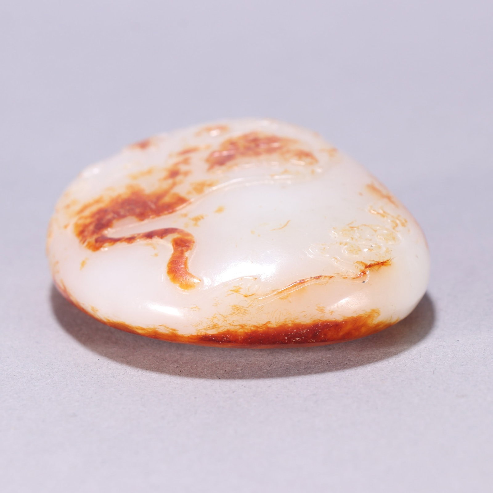 A delicate Hetian jade seed jade tiger-patterned handle - 9