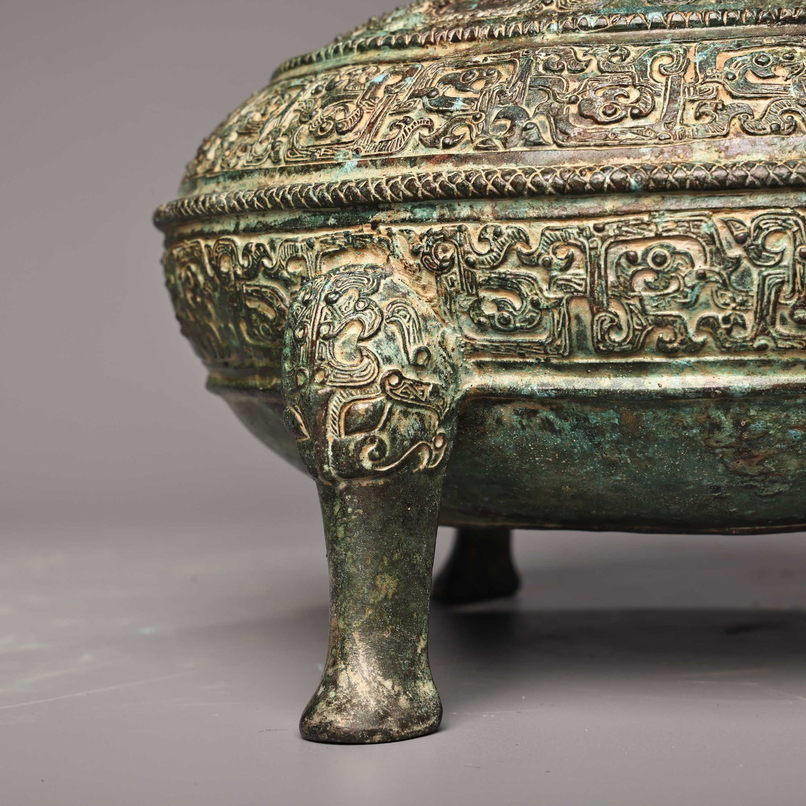 A fine bronze double-layer wine warmer - 8