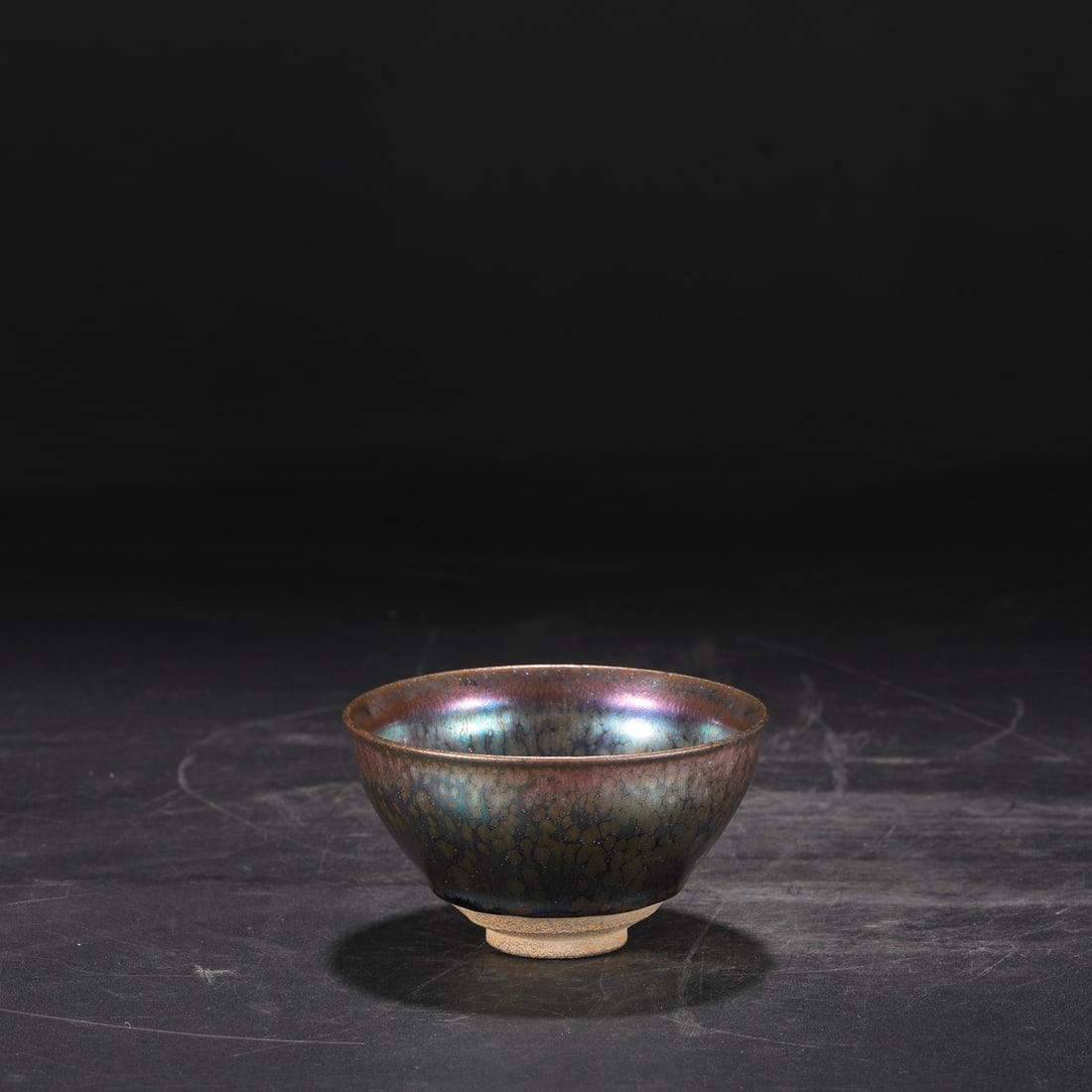 A seven-colored oil-drop cup from the Song Dynasty kiln: A seven-colored oil-drop cup built in the Song Dynasty Size: H:7cm Calibre: 12 cm Size: H:7cm Calibre: 12 cm (The Dimensions Of All Batches Are Manually Measured.If You Need More Detailed Information,