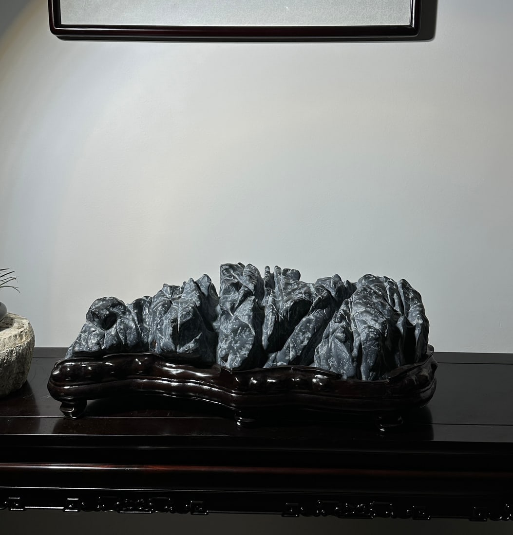 A delicate Lingbi stone backing stone (1 of 7)