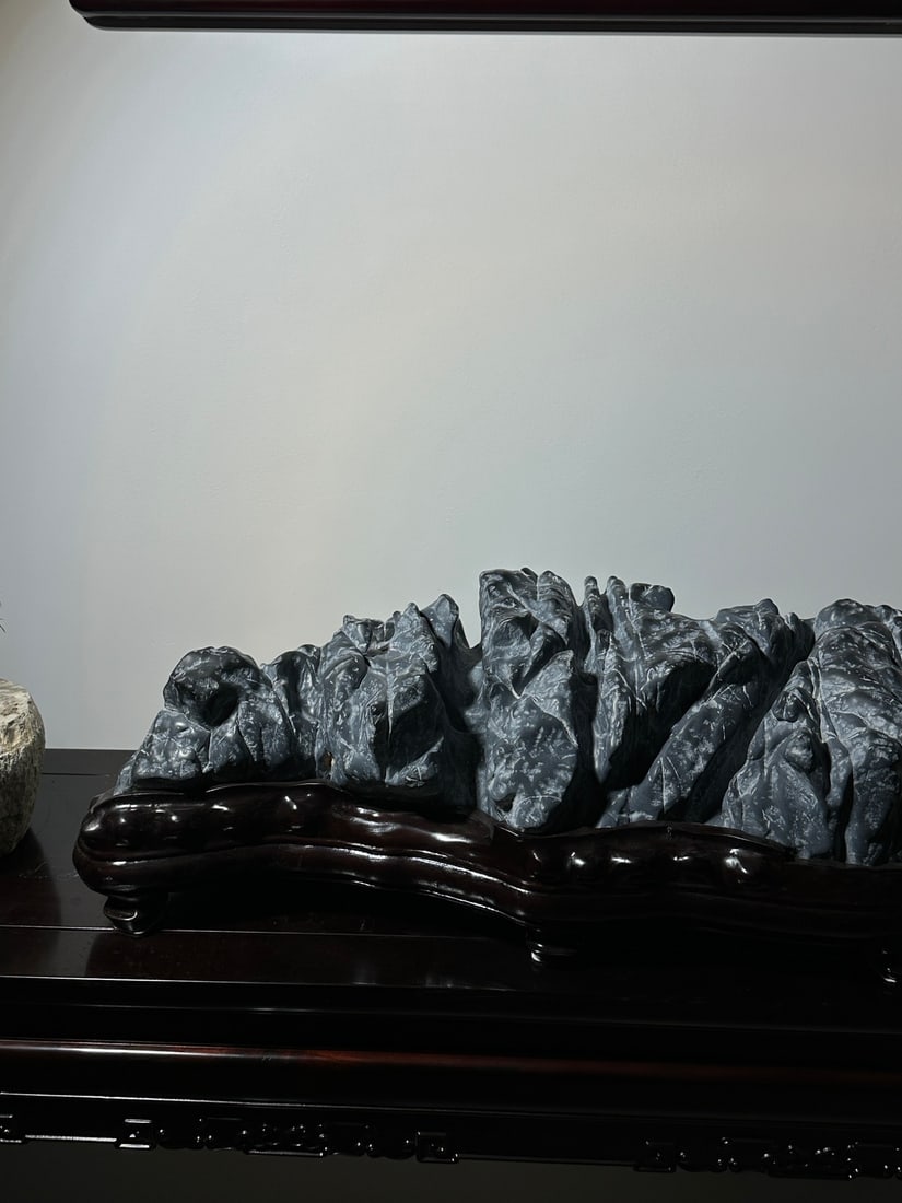 A delicate Lingbi stone backing stone - 2