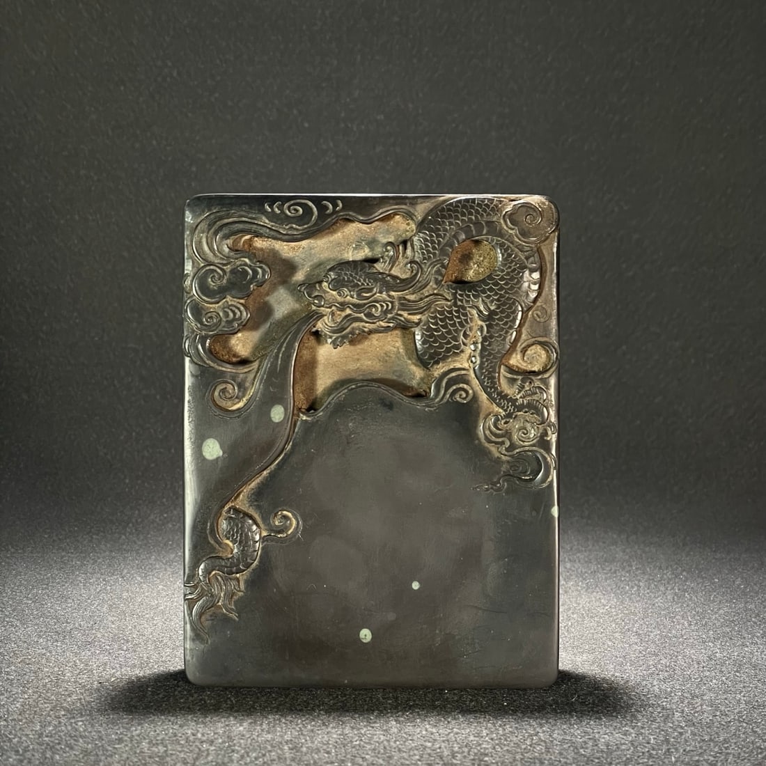 A finely crafted Flying Dragon Playing in Water Duan Inkstone (1 of 9)