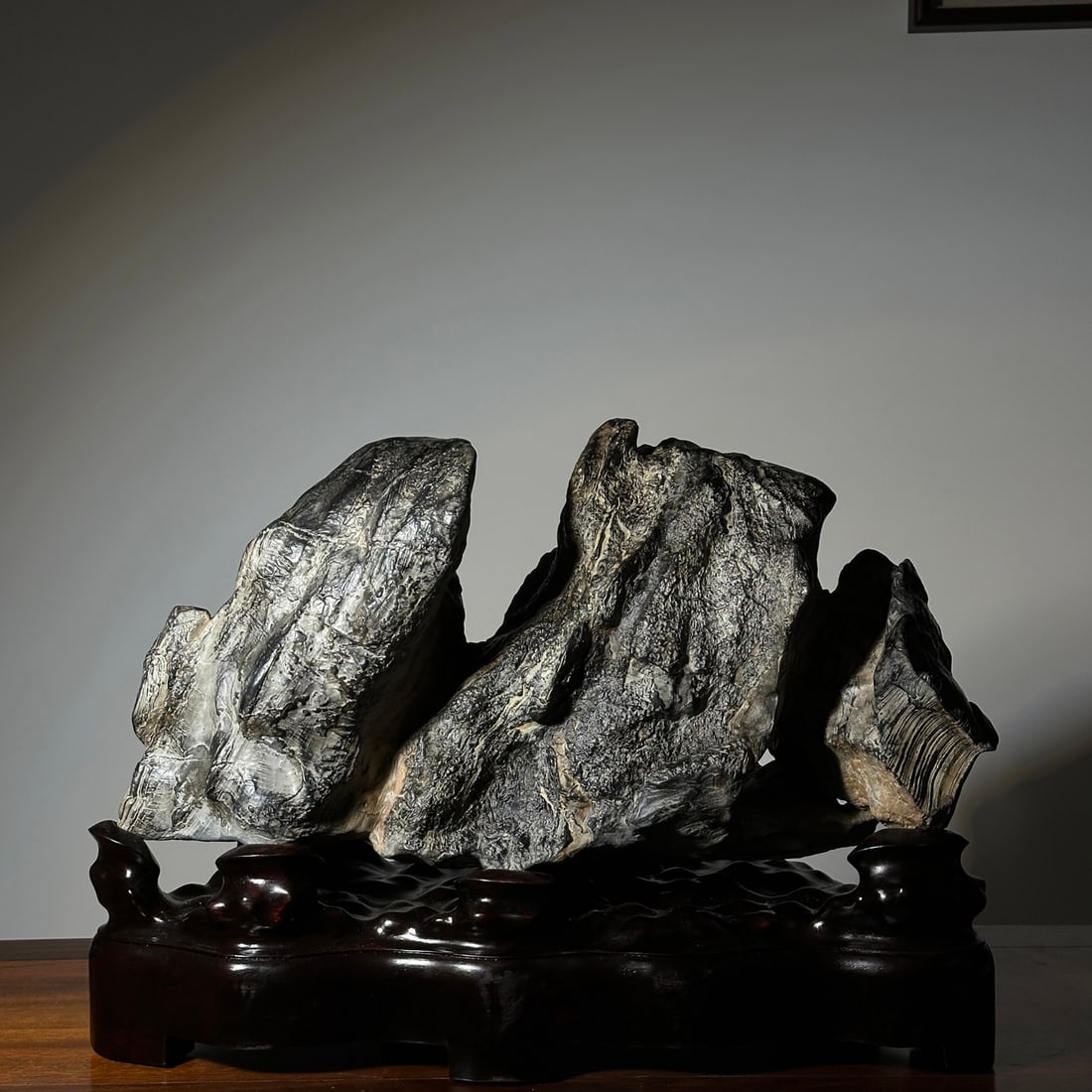 A beautiful Lingbi stone backing mountain (1 of 5)