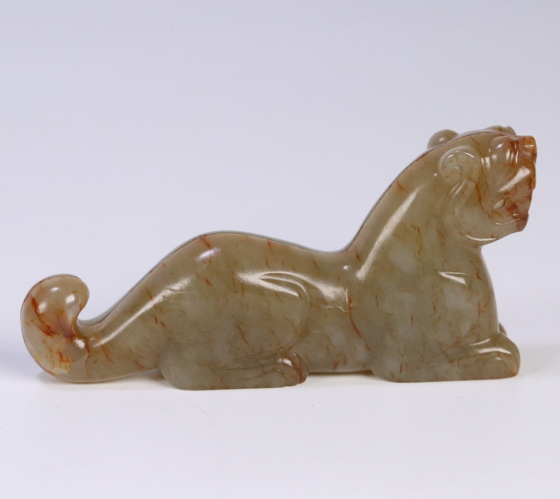 A beautiful Hetian jade tiger talisman (1 of 10)