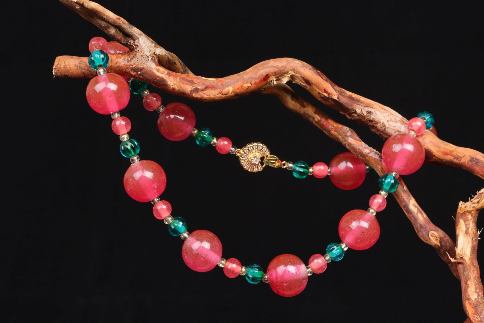 A beautiful glazed treasure string necklace - 2