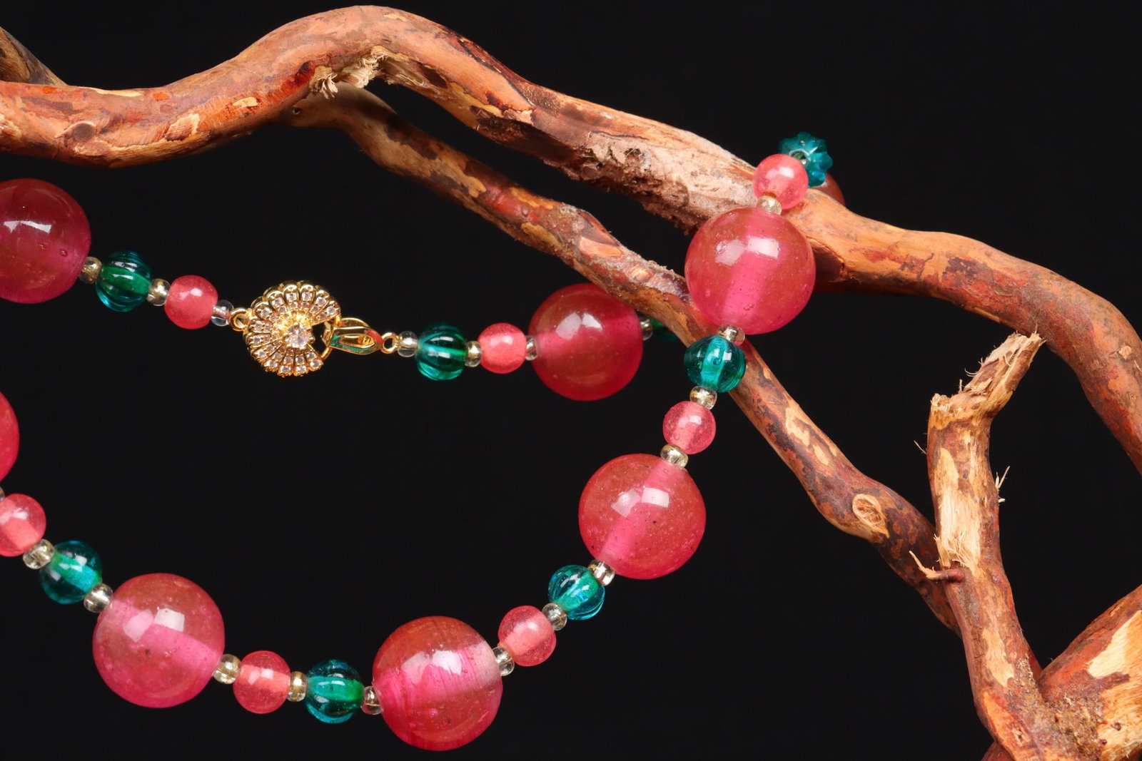 A beautiful glazed treasure string necklace - 4