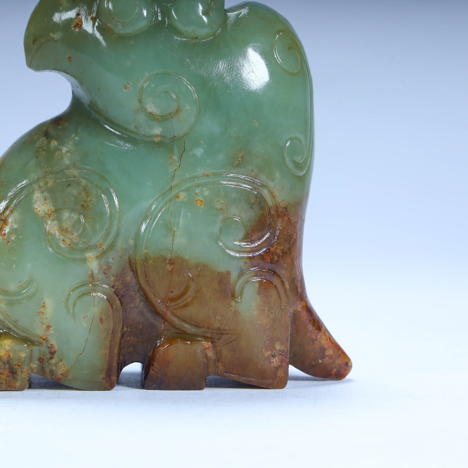 A Han Dynasty jade eagle fish pattern ornament - 11