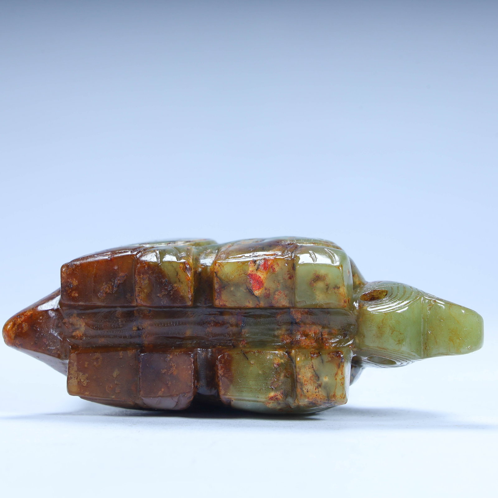 A Han Dynasty jade eagle fish pattern ornament - 12