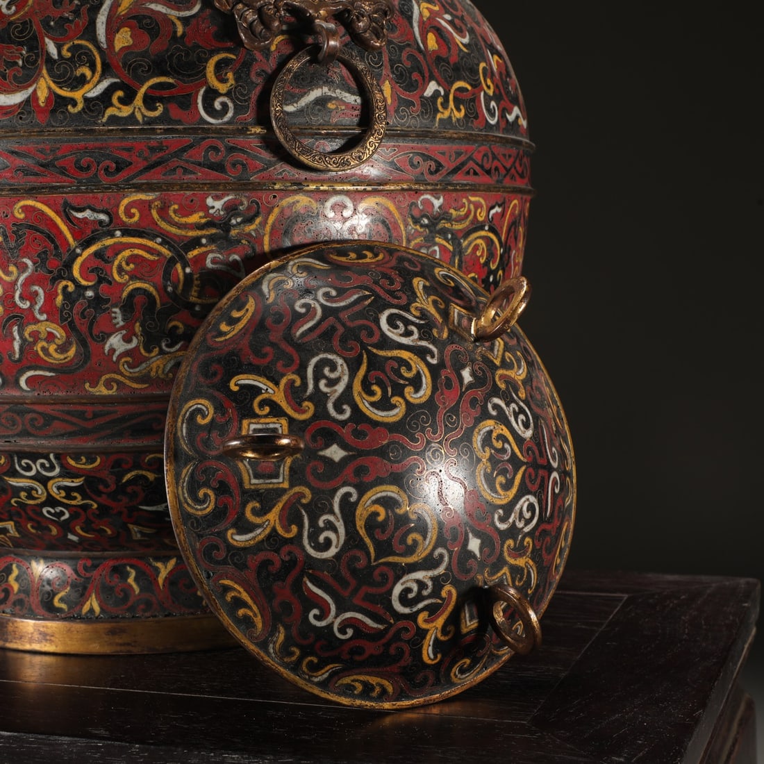 An Exquisite Cloisonne Lotus Pattern Vase  - 7