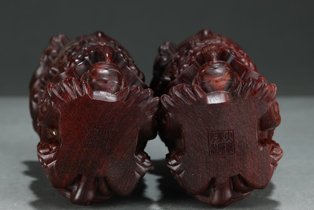 An Exquisite Eaglewood Beast-Face Pattern Goblet - 7