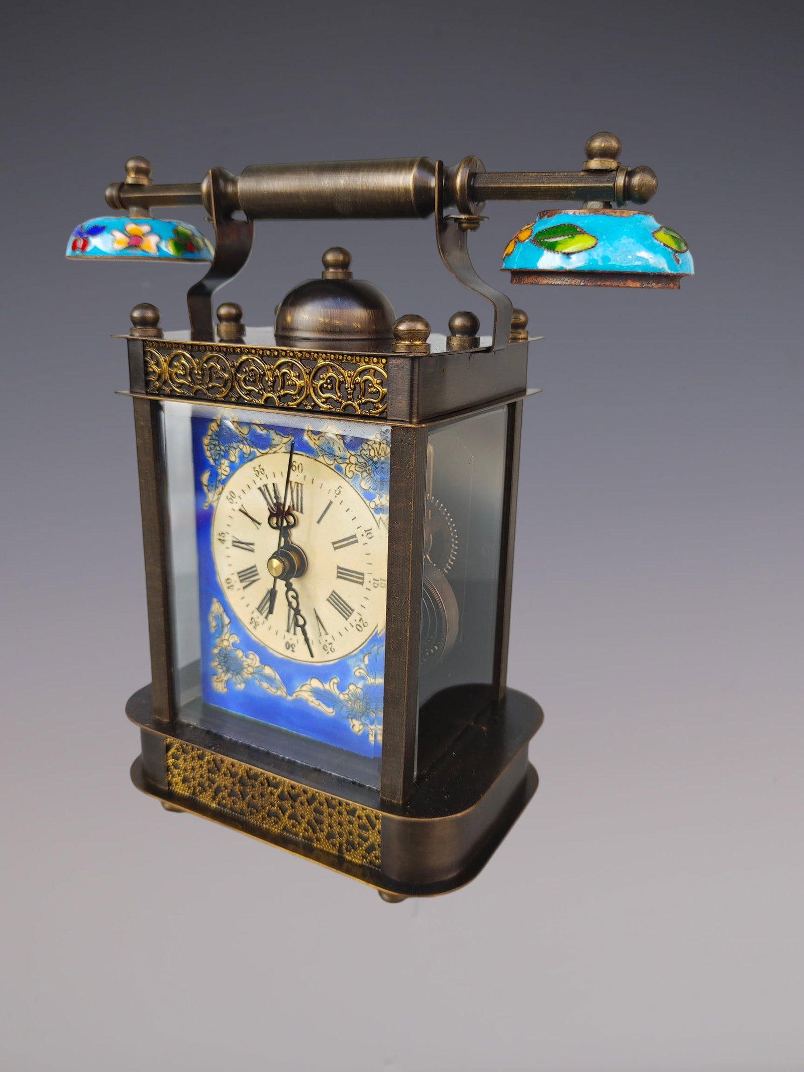 An Exquisite Bronze Lotus Pattern Clock - 8